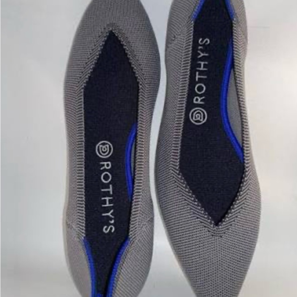Rothy's The Point Cloud Gray Birdseye Flats